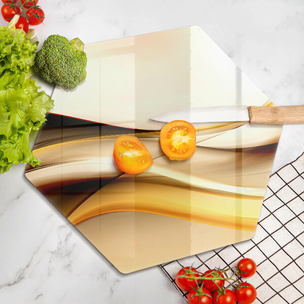 Chopping board glass Abstraction smoke lines