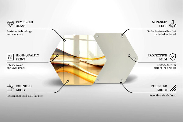 Chopping board glass Abstraction smoke lines