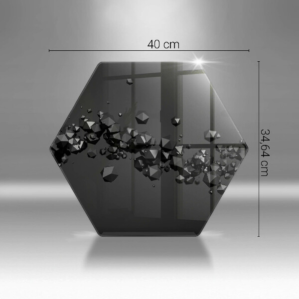 Chopping board glass 3D shapes abstraction