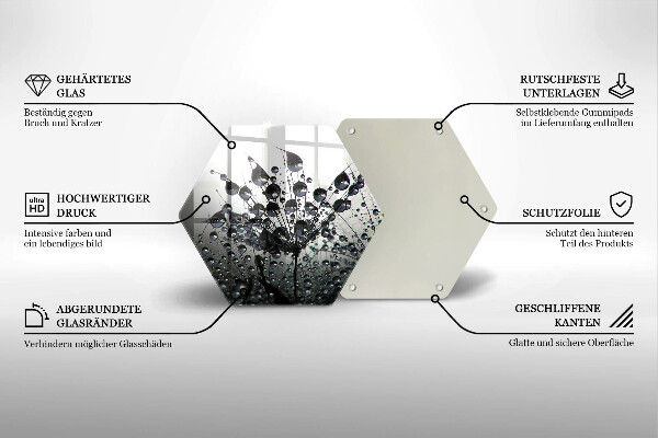 Chopping board Dandelions and dew