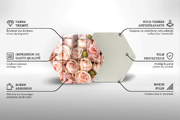 Chopping board A delicate bouquet of roses