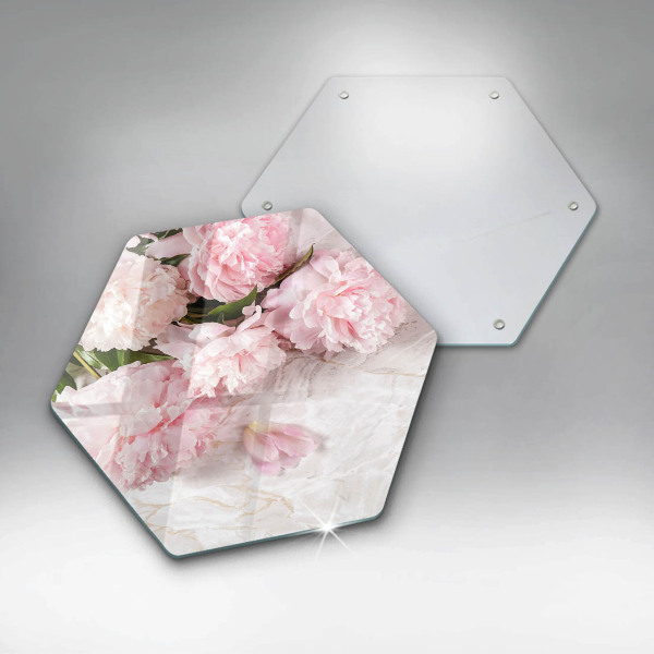 Chopping board glass Delicate roses flowers