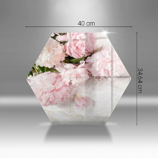 Chopping board glass Delicate roses flowers