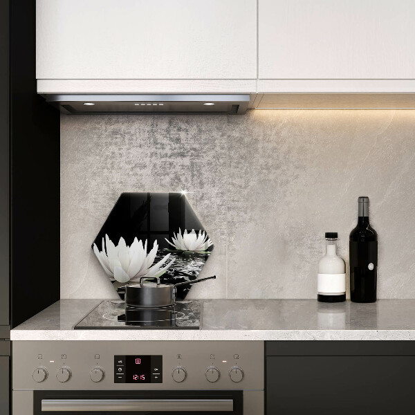 Chopping board White lilies on the water