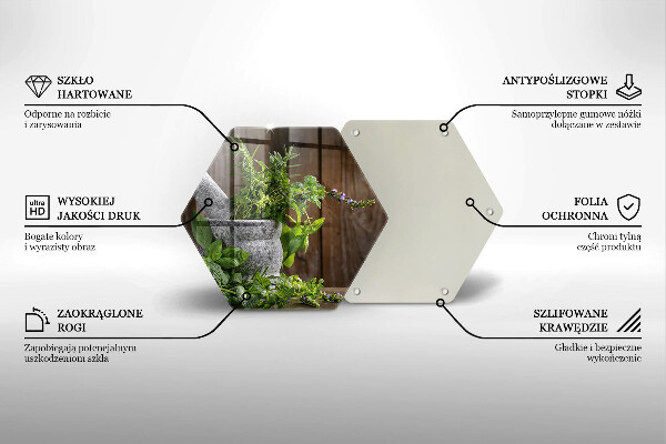 Chopping board Herbs plants and wood