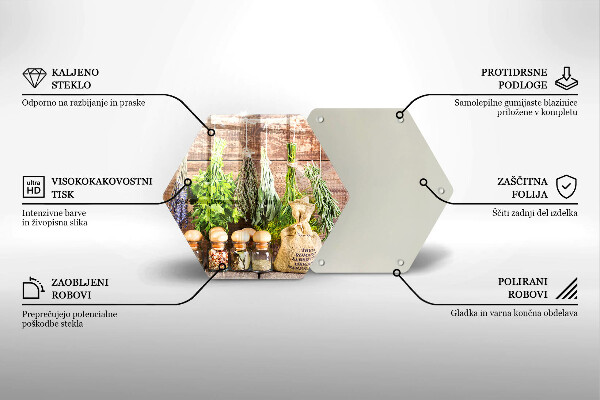 Chopping board Herbs spices and wood