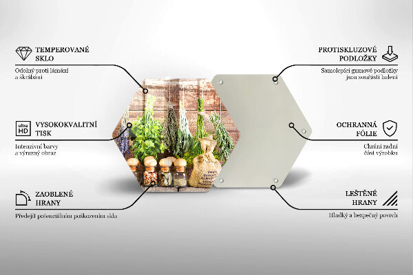 Chopping board Herbs spices and wood