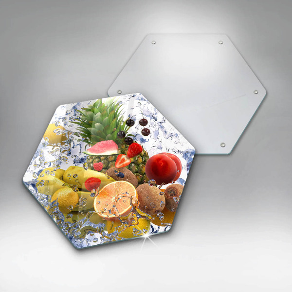 Chopping board Juicy fruit and water