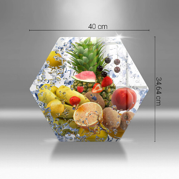 Chopping board Juicy fruit and water