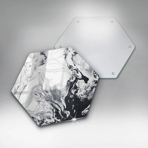 Chopping board glass Ink abstraction