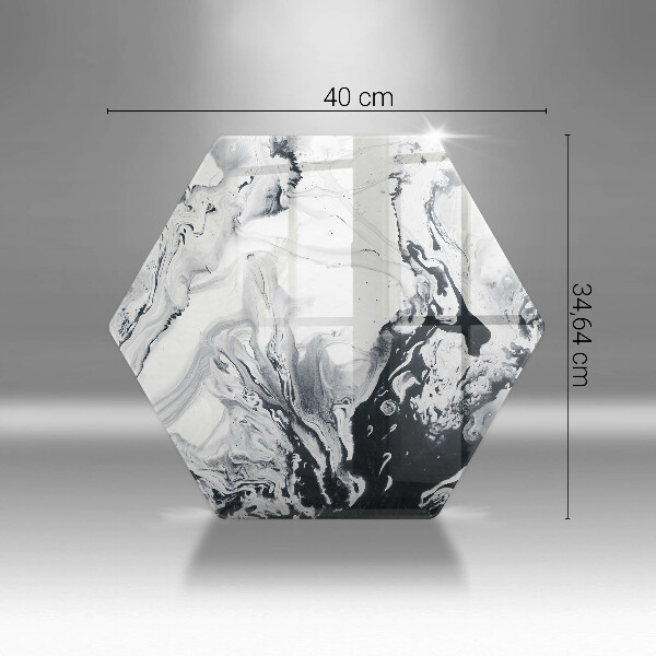 Chopping board glass Ink abstraction