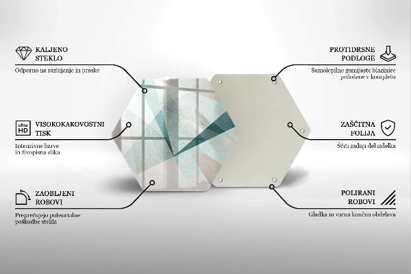 Chopping board glass Sharp abstraction