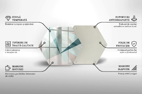 Chopping board glass Sharp abstraction