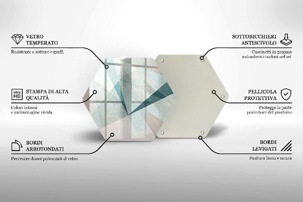 Chopping board glass Sharp abstraction