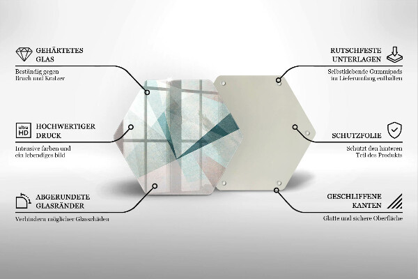 Chopping board glass Sharp abstraction