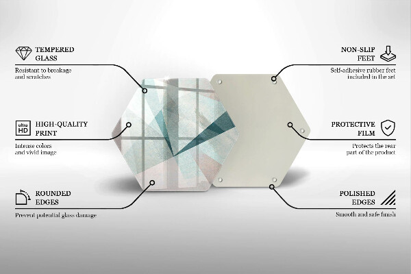 Chopping board glass Sharp abstraction