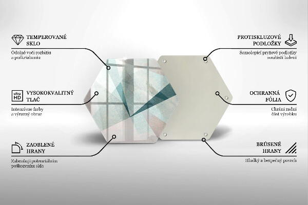 Chopping board glass Sharp abstraction