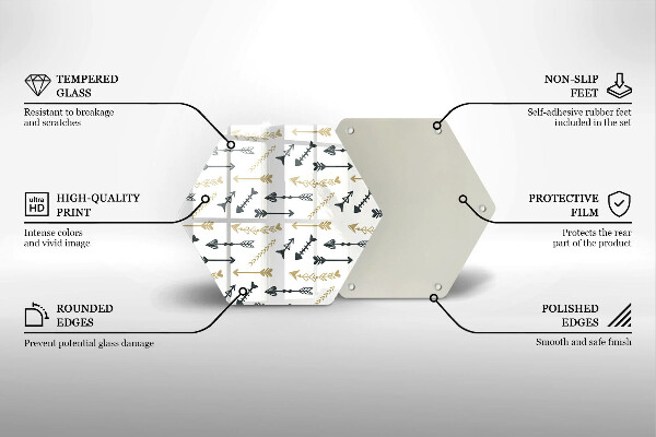 Chopping board Boho arrow pattern