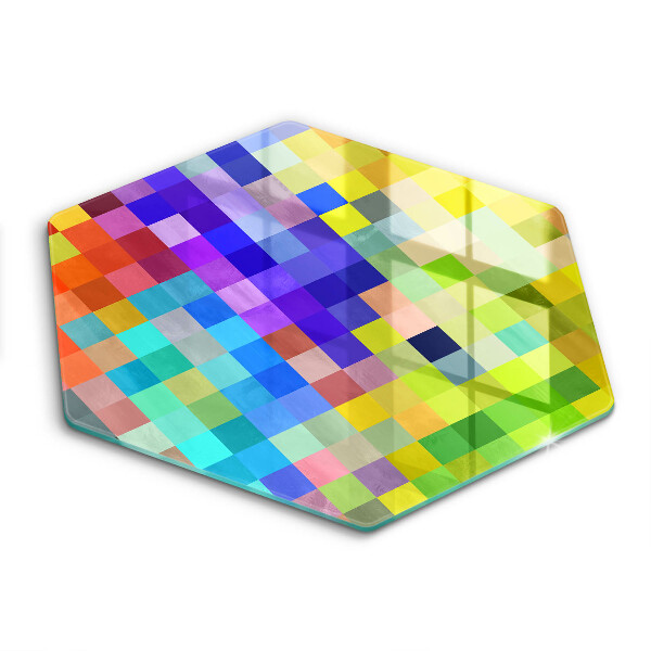 Chopping board Colorful squares pixels