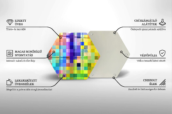 Chopping board Colorful squares pixels