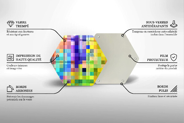 Chopping board Colorful squares pixels