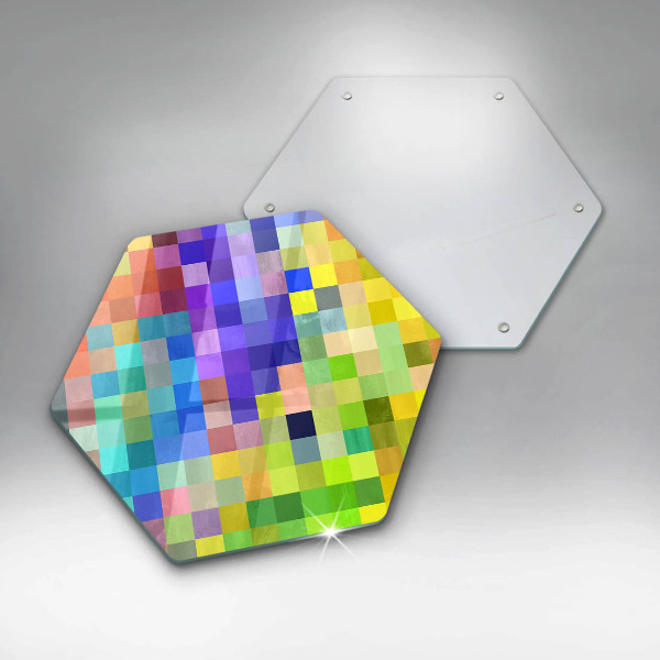 Chopping board Colorful squares pixels