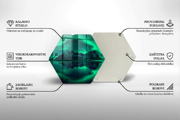 Chopping board Landscape of the aurora polar