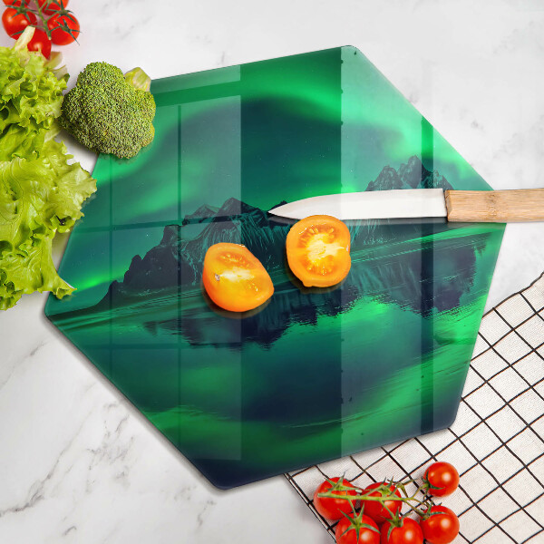 Chopping board Landscape of the aurora polar