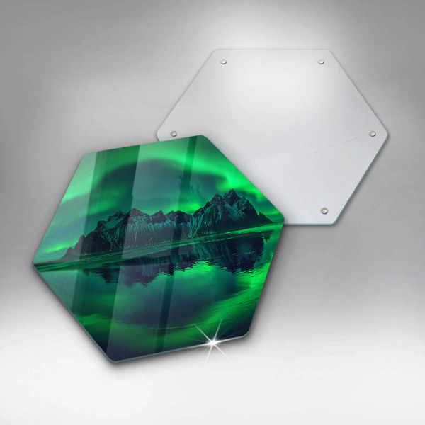 Chopping board Landscape of the aurora polar