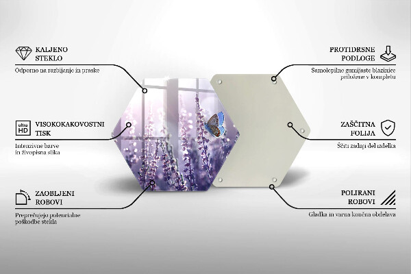 Chopping board Field flowers and butterfly