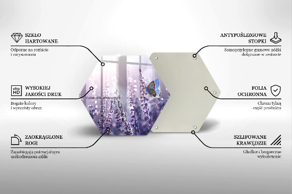 Chopping board Field flowers and butterfly