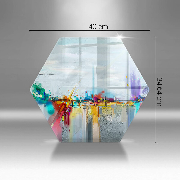 Glass chopping board Painted abstraction