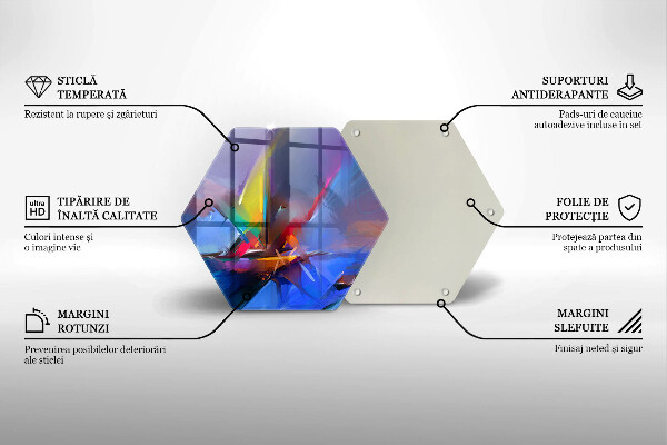 Glass chopping board Painted abstraction