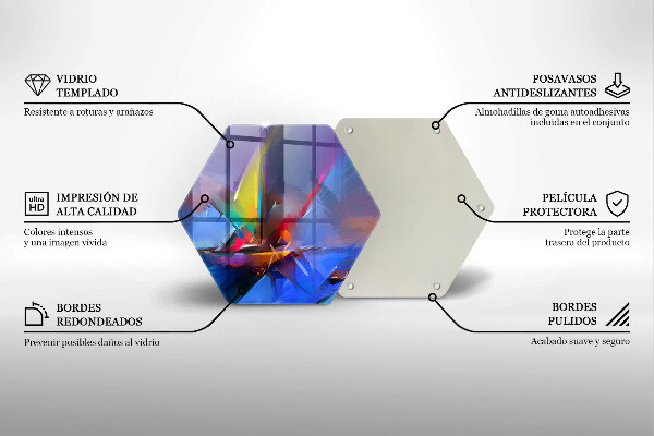 Glass chopping board Painted abstraction