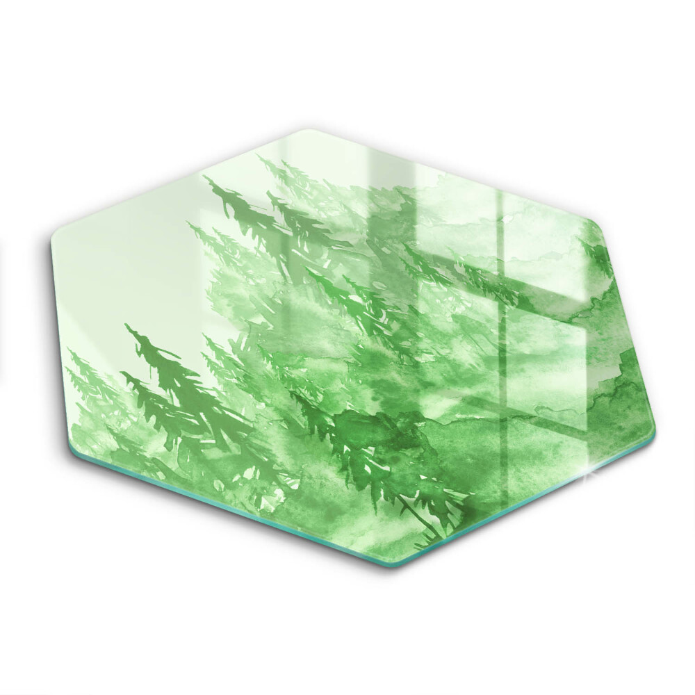 Glass chopping board Painted forest