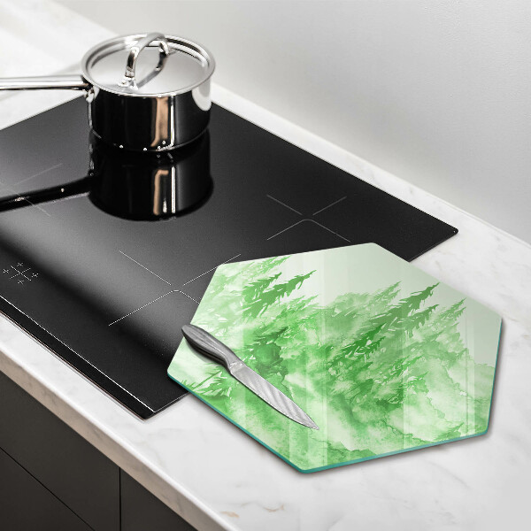 Glass chopping board Painted forest
