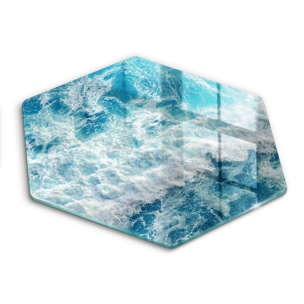 Glass chopping board Water sea waves