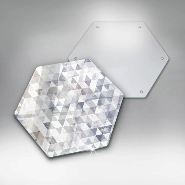 Glass chopping board Triangle pattern