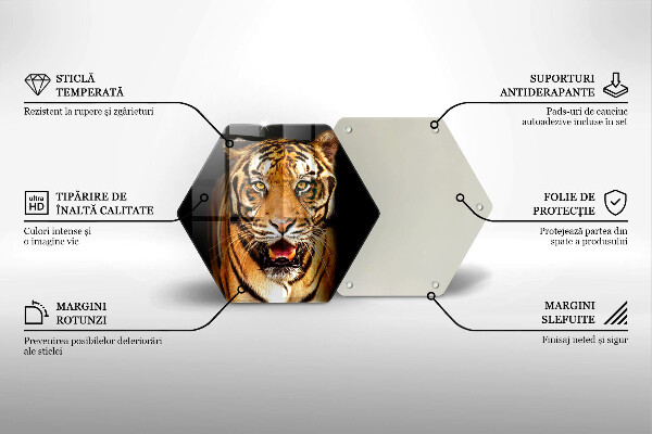 Glass chopping board Wild animal tiger