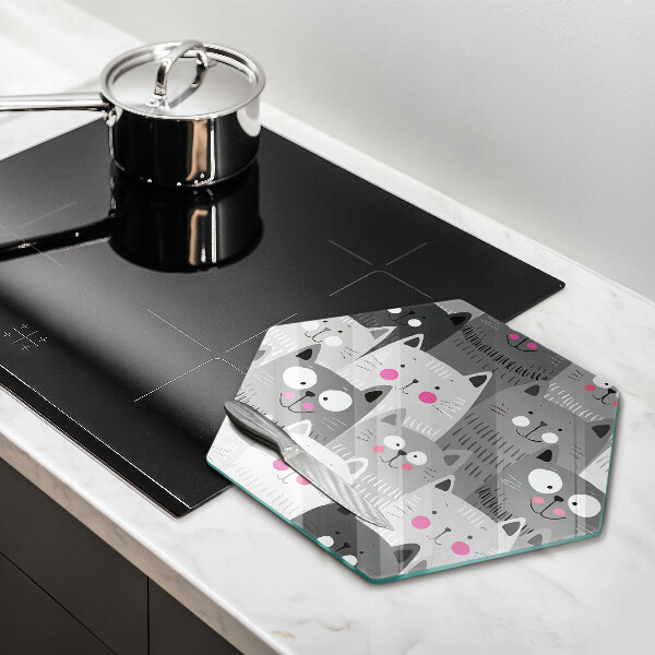 Chopping board Illustration of cats