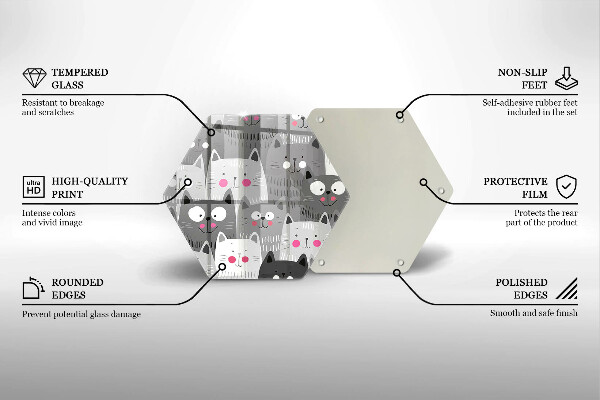 Chopping board Illustration of cats