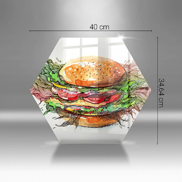 Chopping board Drawing hamburger