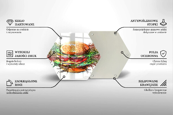 Chopping board Drawing hamburger