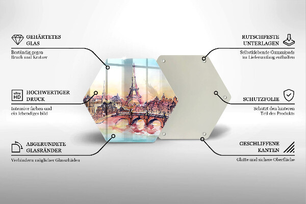 Chopping board Paris landscape Eiffel Tower