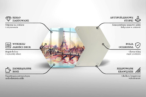 Chopping board Paris landscape Eiffel Tower