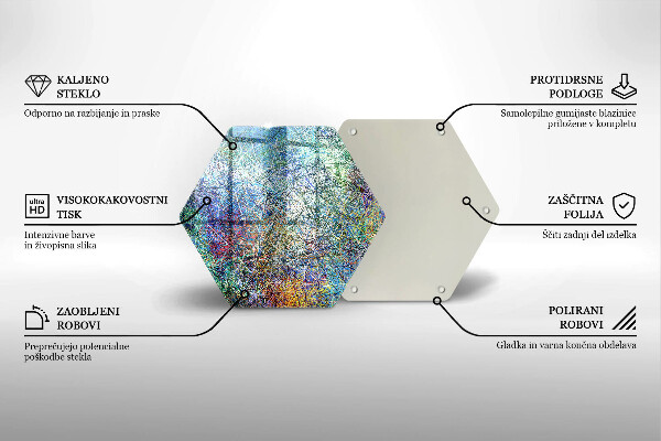 Chopping board Colorful abstraction of the line