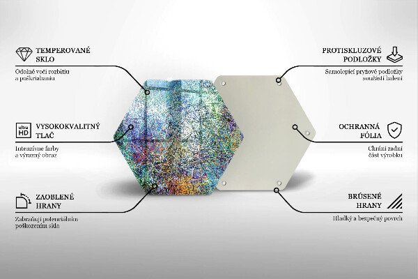 Chopping board Colorful abstraction of the line