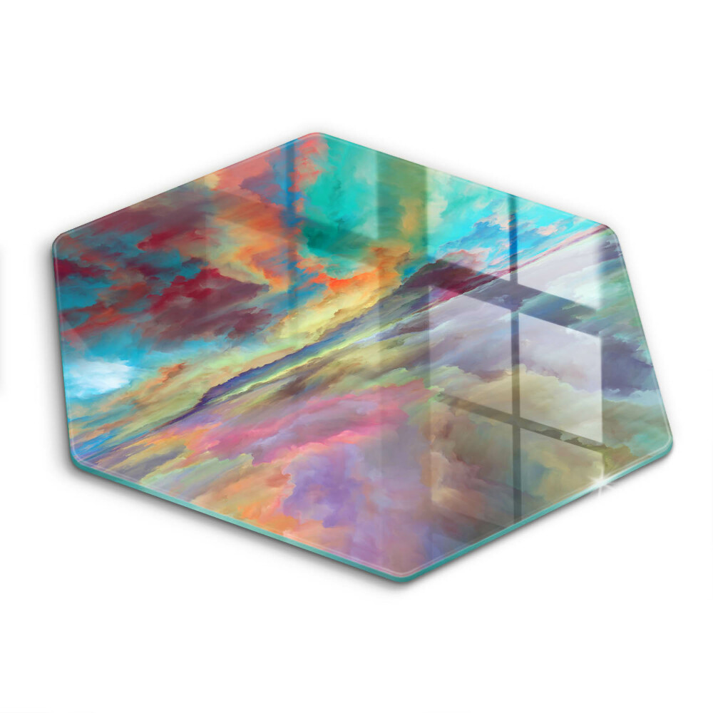 Chopping board Colorful sky
