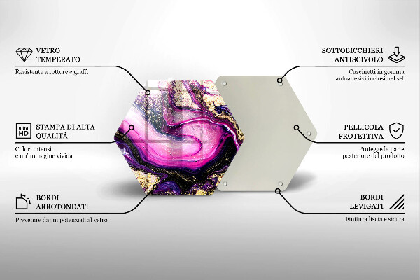 Chopping board Abstraction design gold