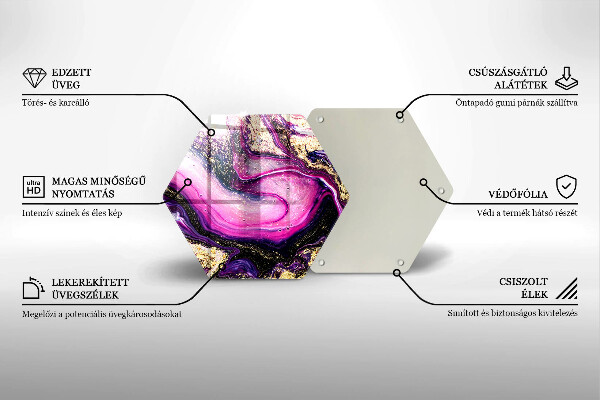 Chopping board Abstraction design gold